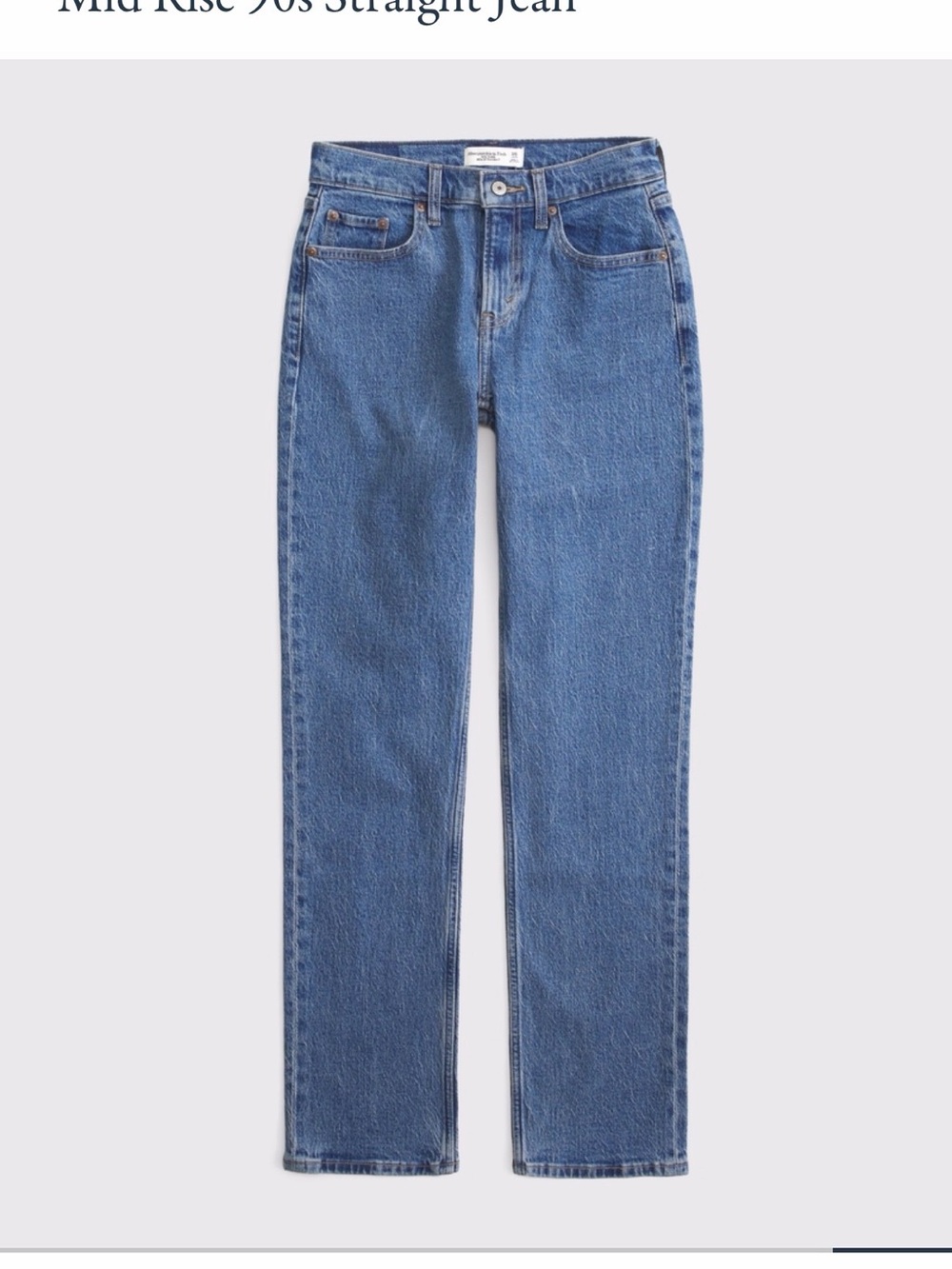 A&F Mid-Rise 90s Straight Jeans in Medium